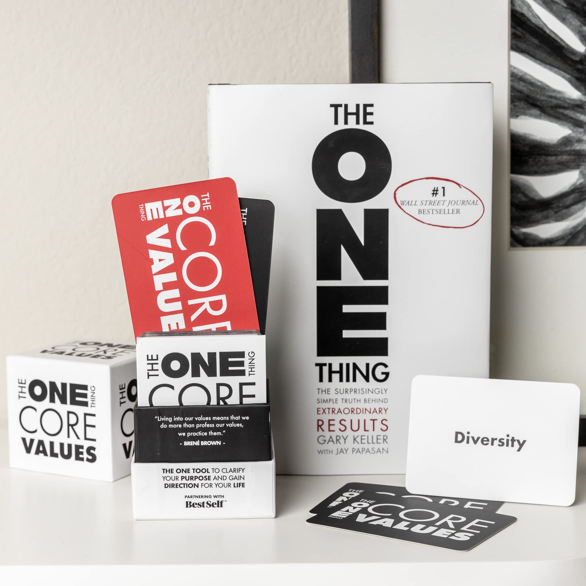 The ONE Thing Core Values Deck - Powerful Self-Discovery & Personal Growth Tool for Goal Setting, Life Coaching & Career Development