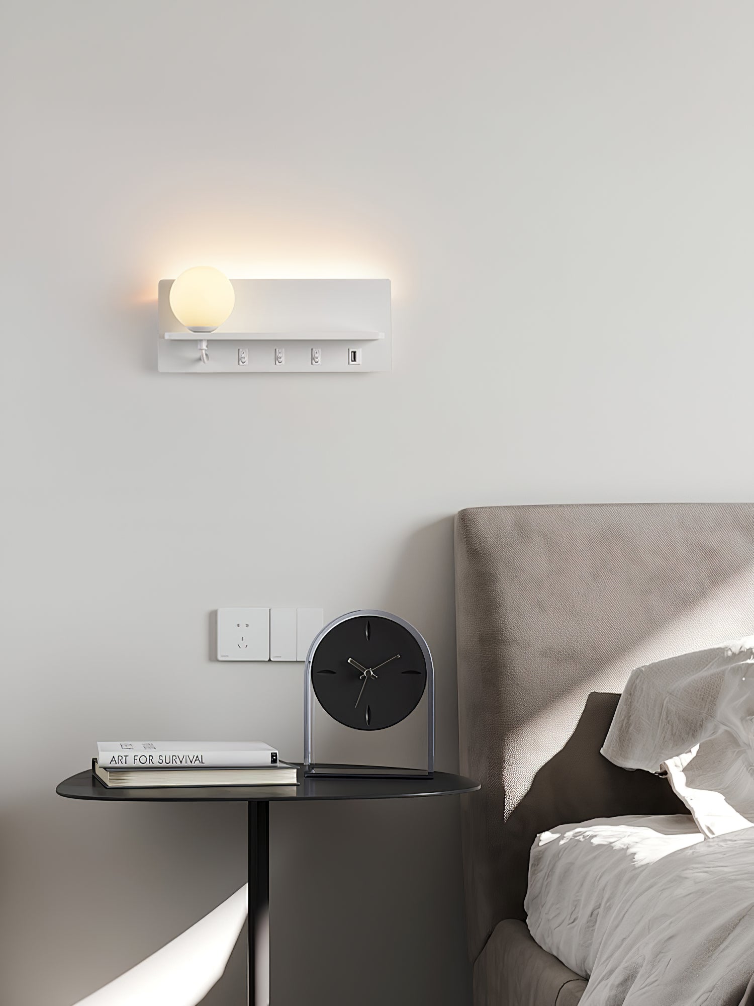 Slim Wall Lamp - Modern Minimalist LED Light Fixture for Bedroom, Living Room, and Hallway Lighting - Perfect for Home Decor and Ambient Illumination