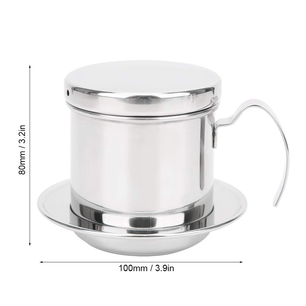Premium Stainless Steel Vietnamese Coffee Filter Drip Pot - Authentic Phin Coffee Maker for Home & Kitchen | Perfect for Iced Coffee, Espresso & Traditional Vietnamese Brewing