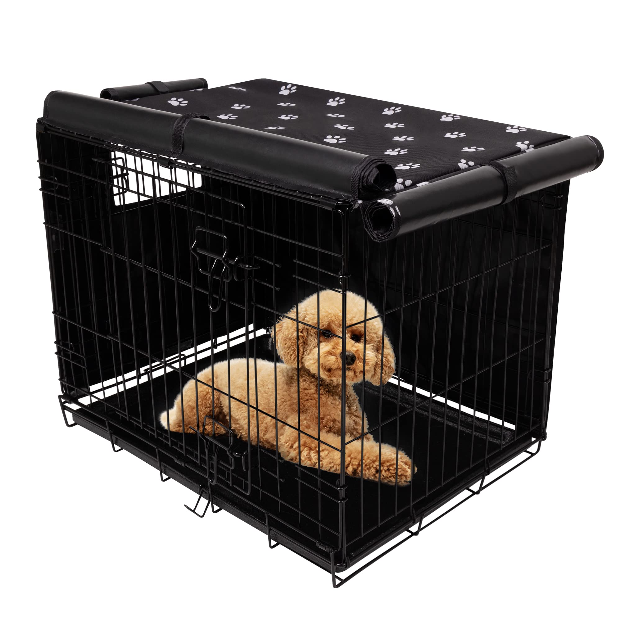 42 Inch Dog Crate Cover for Wire Crate - 600D Oxford Fabric, Waterproof & Windproof Pet Kennel Cover (42