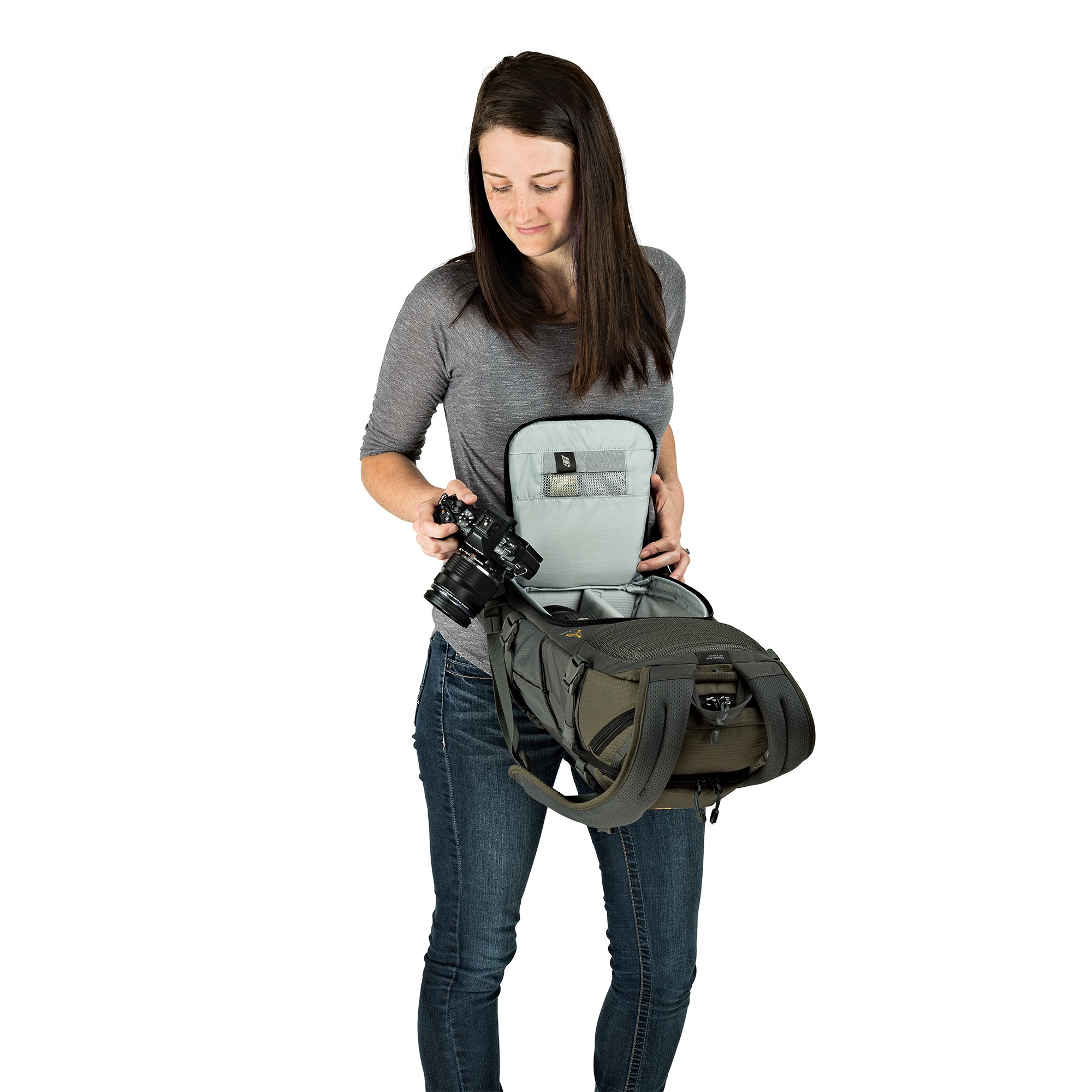 Lowepro Flipside Trek BP 250 AW Waterproof DSLR Camera Backpack - Perfect for Outdoor Photography, Hiking & Travel