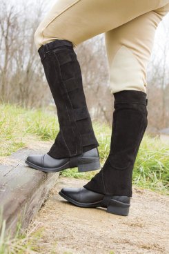 Perri's Kids' Adjustable Velcro Half Chaps - Equestrian Riding Boots for Children | Perfect for Horseback Riding Lessons & Stable Activities