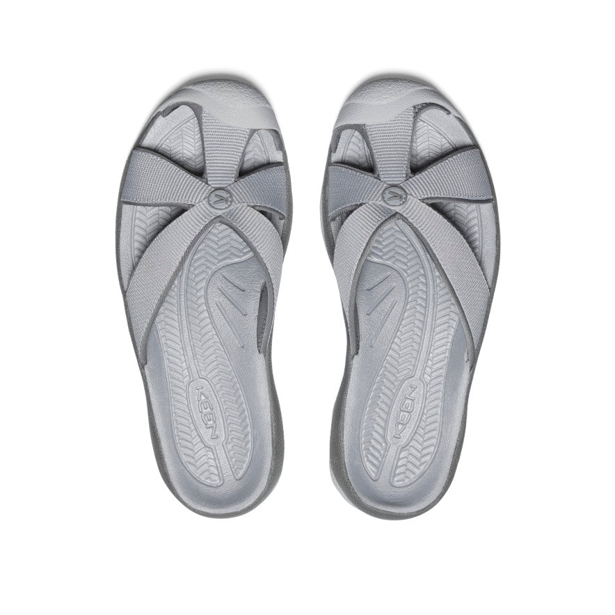 Women's Comfortable Bali Slide Sandals - Alloy/Steel Grey Color | Perfect for Beach, Pool, and Summer Outdoor Activities
