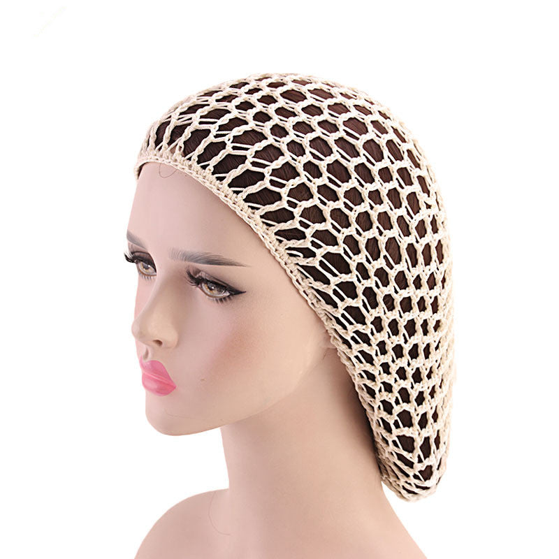 Handmade Crochet Hair Net for Women - Breathable Mesh Night Cap for Long Hair Care | Perfect for Sleeping, Travel & Home Use