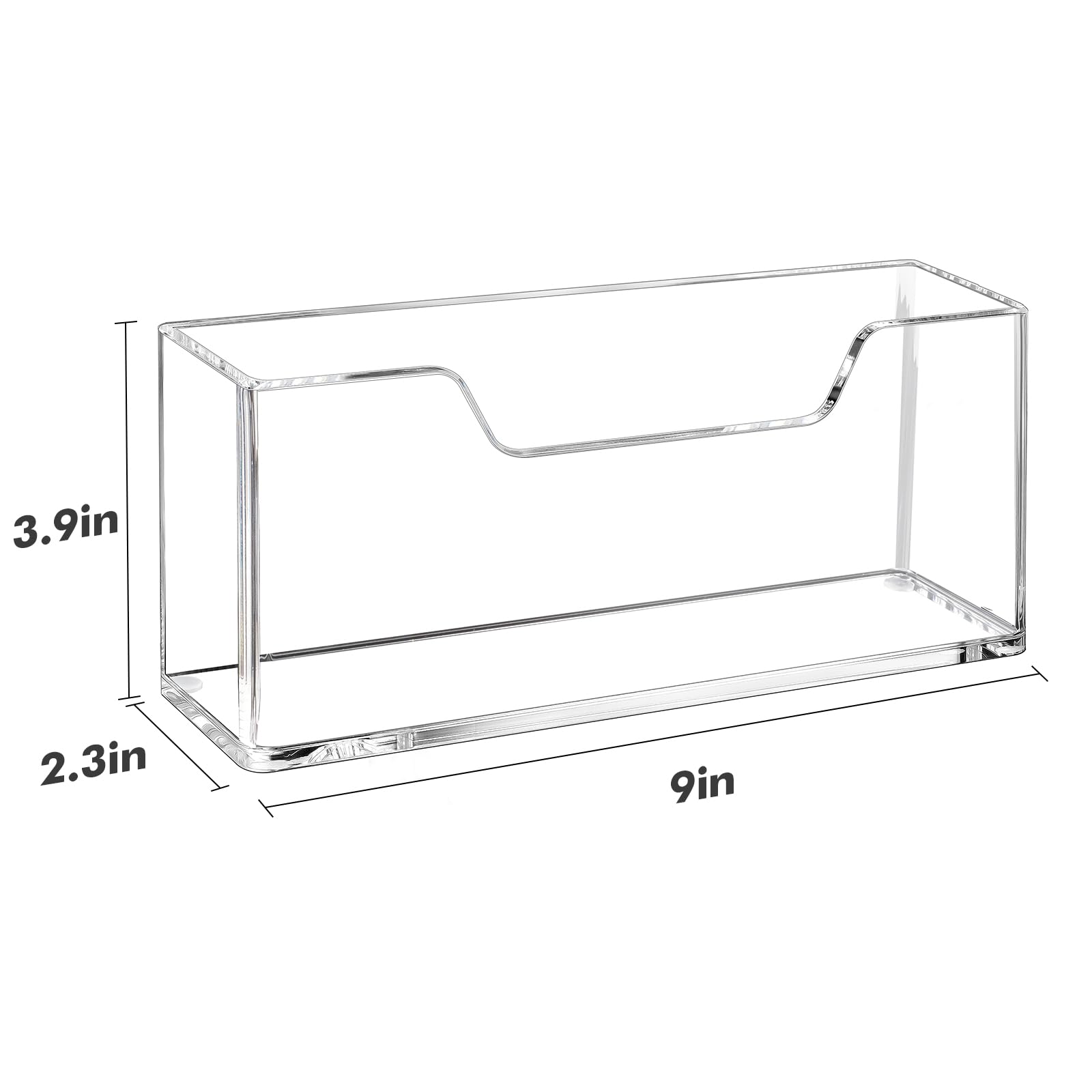 Clear Acrylic Vertical Towel Holder - Waterproof Splash-Proof Napkin Dispenser for Bathroom, Kitchen, Dining Table - Modern Disposable Hand Towel Organizer for Home, Hotel & Office Use - Perfect for Guest Bathrooms, Restaurant Countertops & Kitchen Islands