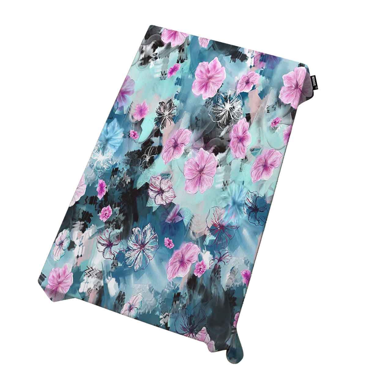 Premium 60x104 Inch Floral Tablecloth for Rectangle Tables - Rosy Periwinkle Design in Pink, Blue & Purple | Perfect for Kitchen, Dining, Parties, Holidays & Weddings | Waterproof & Wrinkle-Resistant Fabric for Easy Care