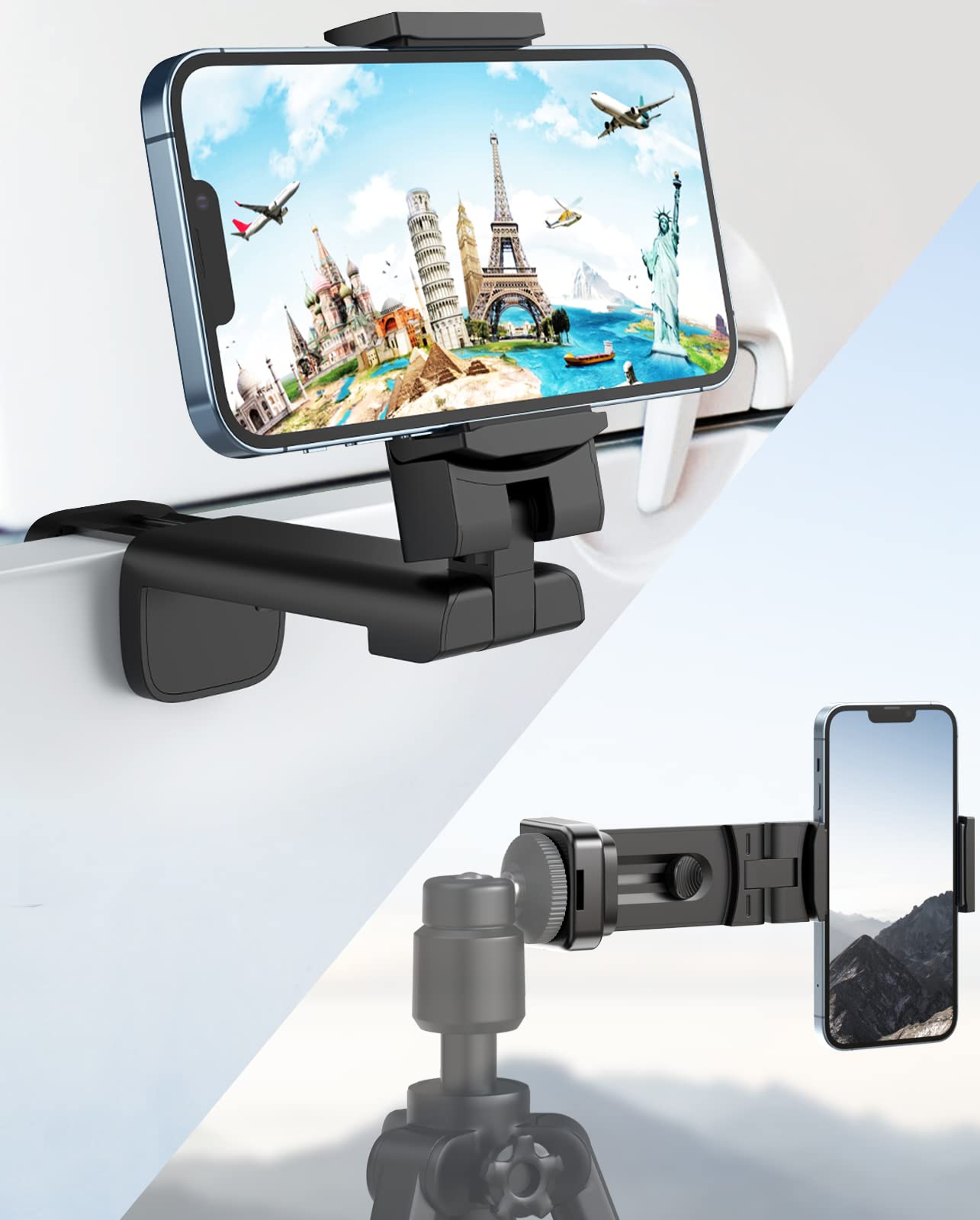 **MiiKARE Universal Airplane Phone Holder with 1/4
