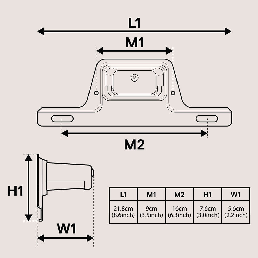 Black LED License Plate Light Bracket Mount - Waterproof Tag Light Assembly for RV, Trailer, UTV, ATV, Truck - Perfect for Off-Road & Nighttime Visibility