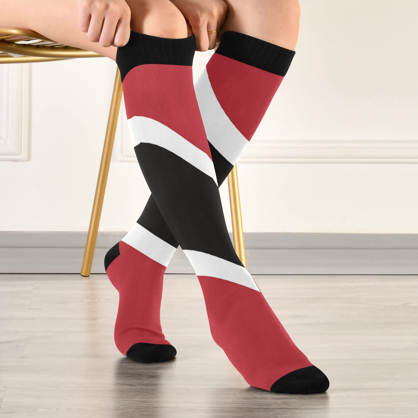 BGXW Compression Socks for Women & Men - 15-20 mmHg Graduated Support, Knee High Calf Socks (1 Pair) - Ideal for Running, Travel, Nursing & Varicose Vein Relief