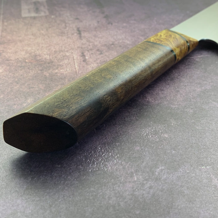 Premium 215mm AEB-L Stainless Steel K-Tip Gyuto Chef Knife by Joe Edson - Handcrafted Japanese Kitchen Knife for Professional Chefs & Home Cooking, Perfect for Slicing, Dicing & Precision Cutting