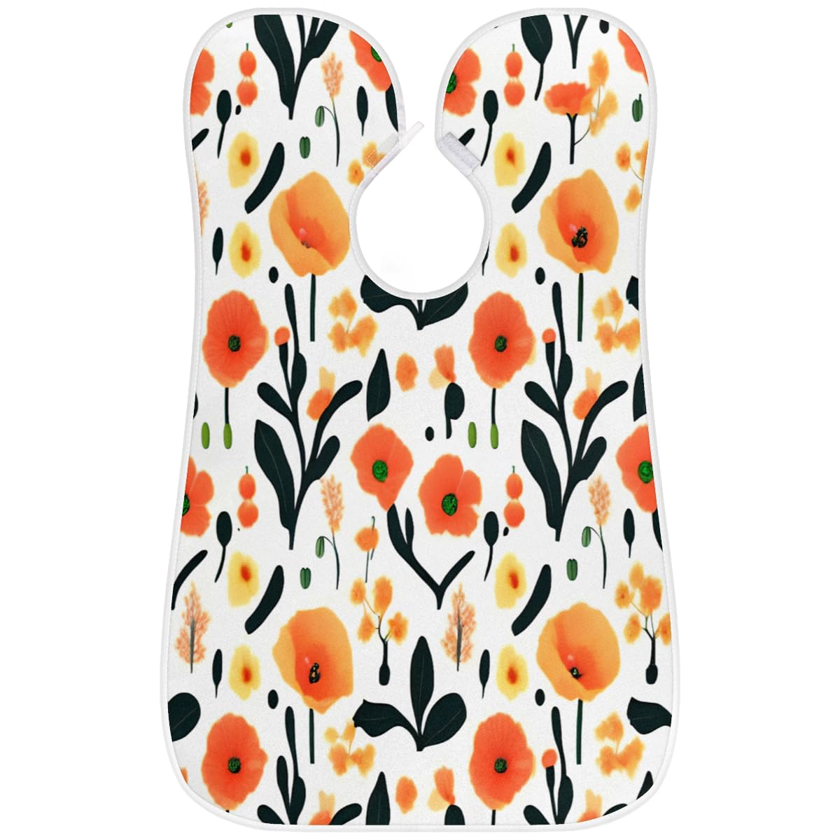 Men's Spring Poppy Flowers Shaving Bib - Waterproof Beard Trimming Apron for Hair Dye & Makeup Artists, Salon Hair Cutting Cape with Sink Catcher - Perfect Gift for Barbers & Grooming Enthusiasts (Great for Home Use, Professional Salons & Barber Shops)