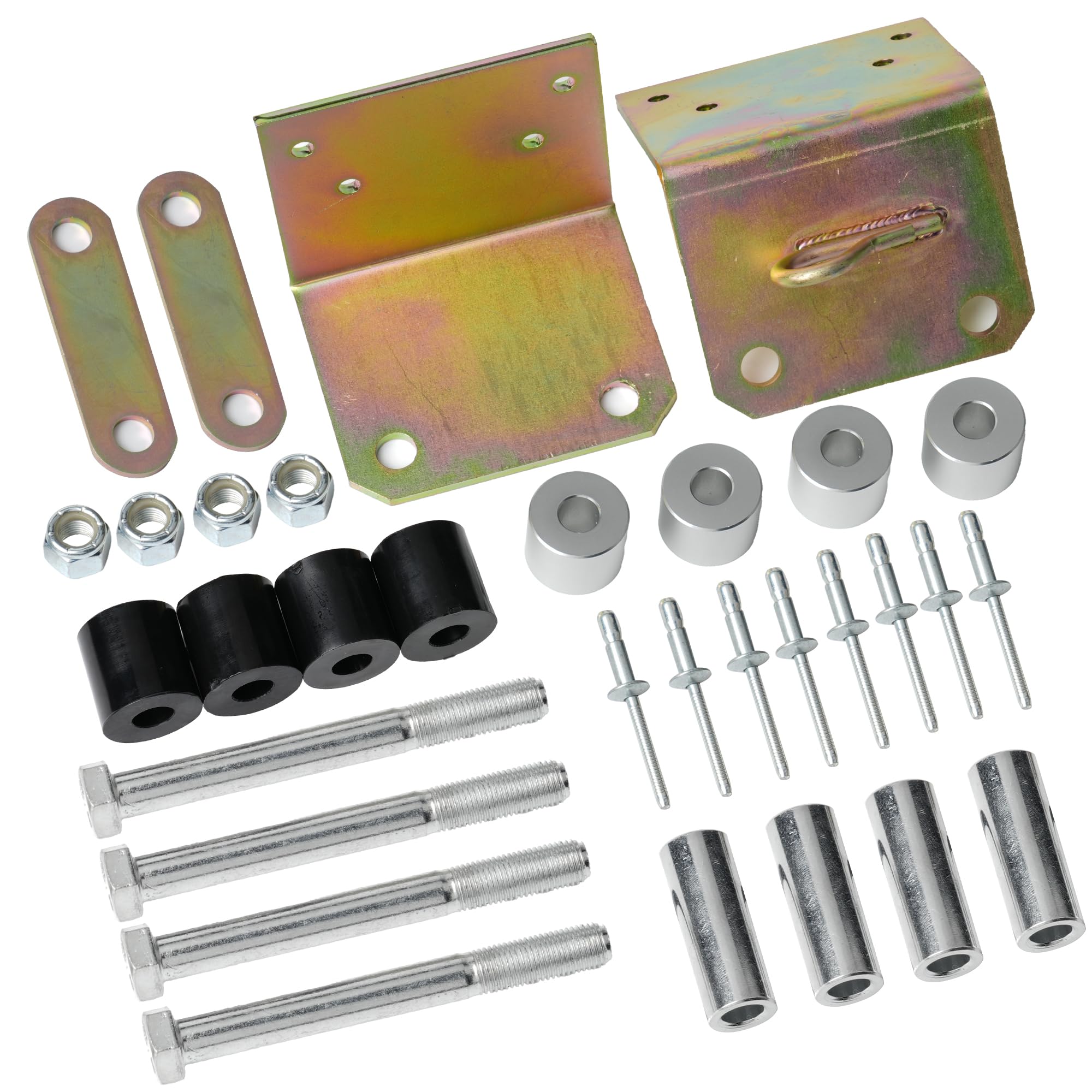 Peterbilt 379 Lower Roller Bracket Kit with Rollers & Hardware - Driver & Passenger Side Replacement for 13-04401M002, 13-03593, 13-04667, 13-04413SPL, 13-04401M001 - Heavy Duty Truck Suspension Upgrade for Smooth Ride & Durability