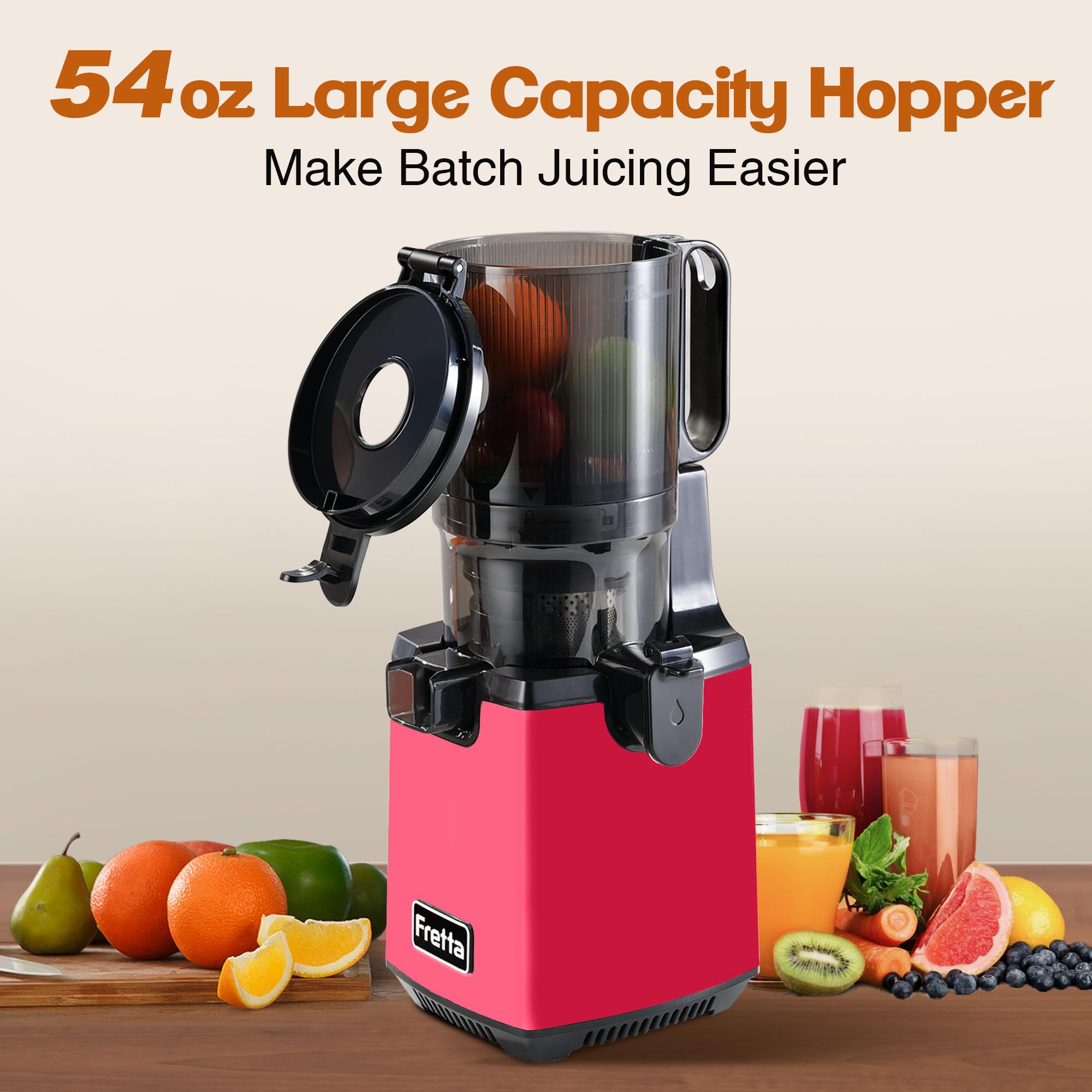 Premium Cold Press Juicer Machine - Fretta 5.3
