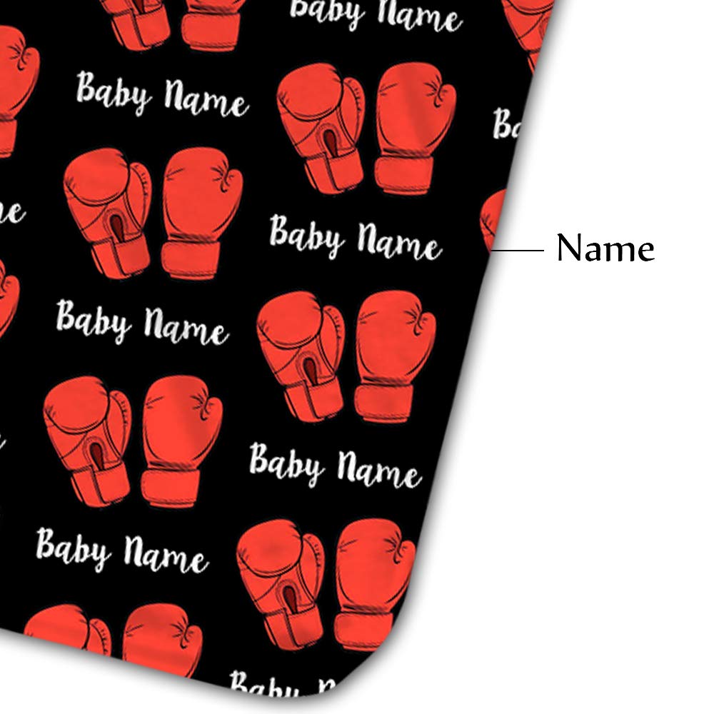 Personalized Boxing Baby Blanket with Name - Soft Fleece 31x47 Inches - Custom Baby Gift for Boys - Perfect for Newborns, Showers & Sports-Themed Nurseries