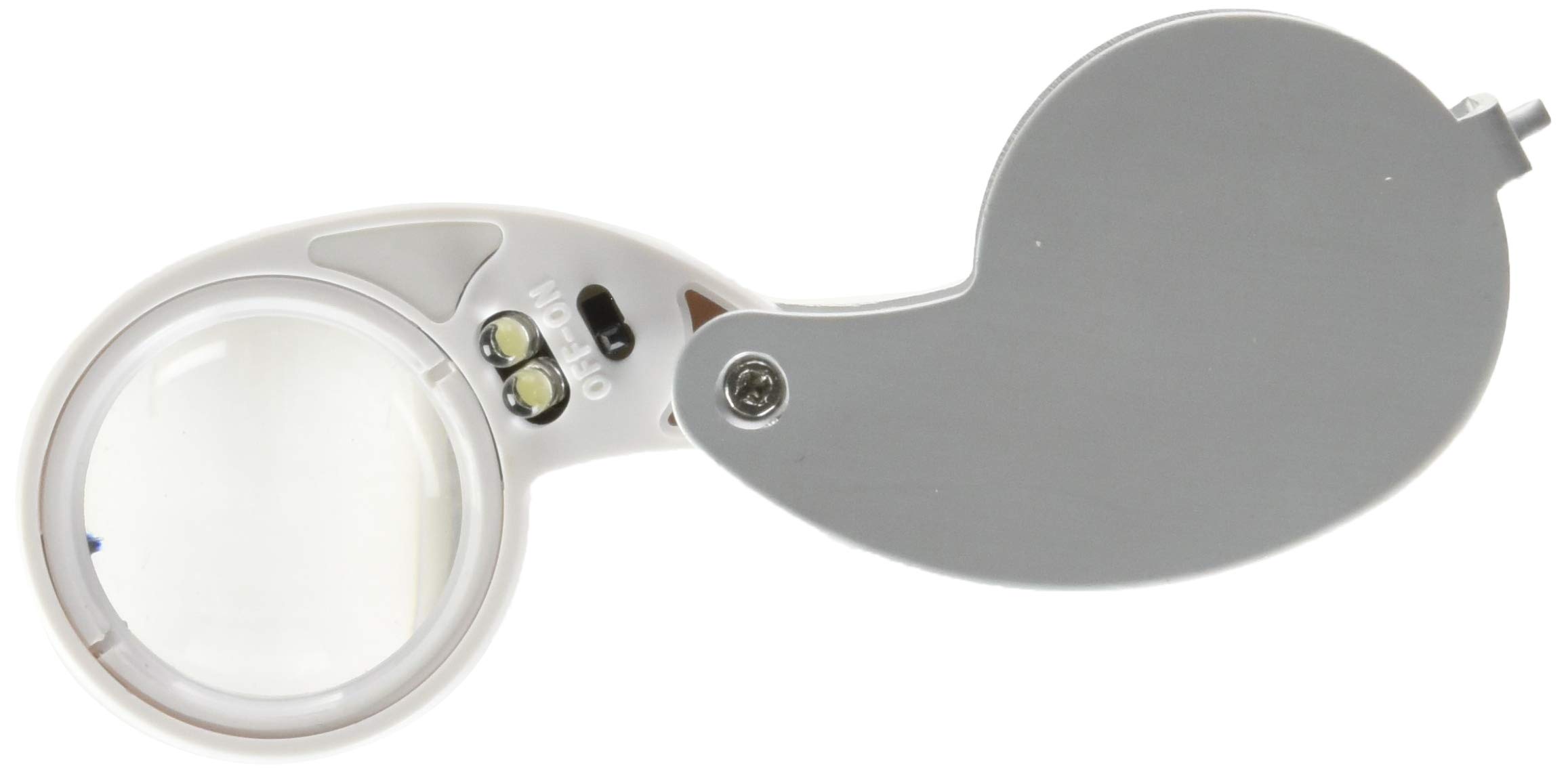 40X LED Illuminated Jewelers Loupe Magnifier with Light - Professional Trichome Scope for Gardening, Jewelry Appraisal, Coin & Stamp Collecting, Watch Repair - Perfect for Hobbyists, Scientists & Antique Enthusiasts (Silver/White) - Ideal for Close-up Inspection of Plants, Gems & Small Details