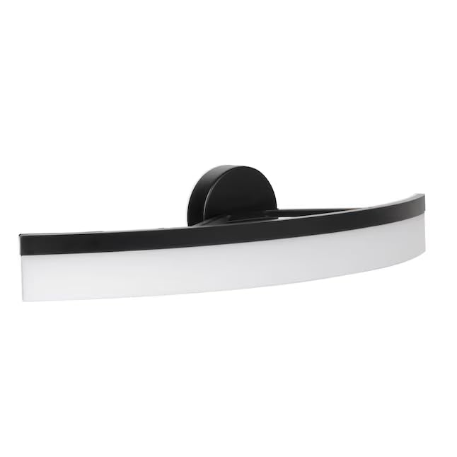 Allen + Roth Lynnpark 1-Light Black Modern Vanity Light Bar - Sleek Bathroom Lighting Fixture for Contemporary Home Decor