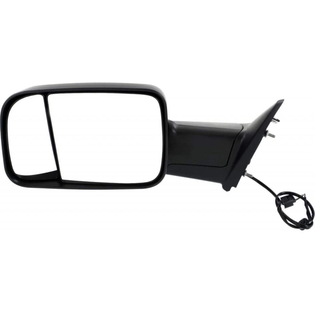 2019-2020 Ram 1500 Classic Driver Side Textured Black Manual Non-Heated Door Mirror with Towing Package (CH1320349, 68142671AF) - Perfect for Towing, Off-Roading & Daily Driving
