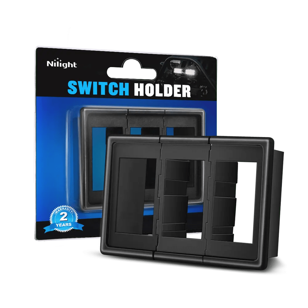 3Pcs Rocker Switch Holder Panel Housings - Durable ABS Plastic Switch Mounting Brackets for Marine, Automotive & Industrial Use