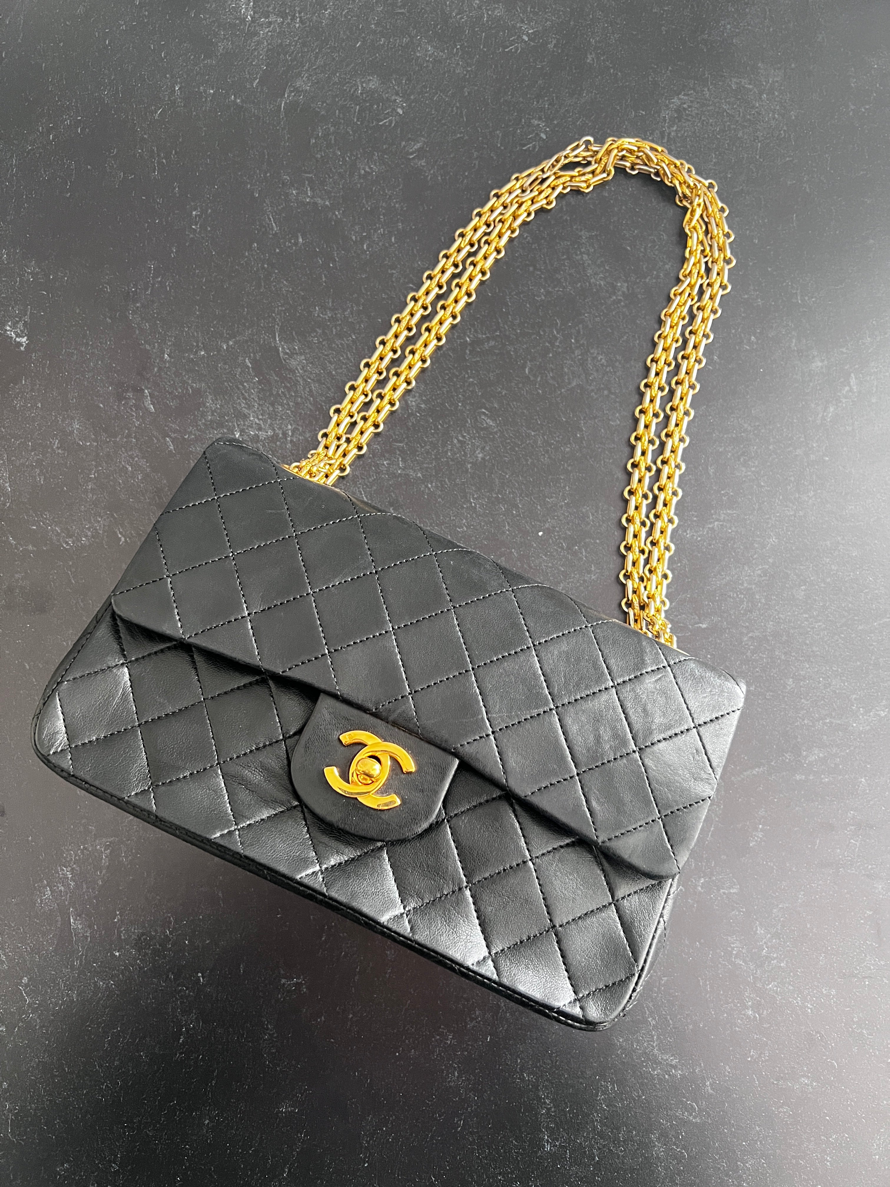 Vintage Chanel Small Classic Flap Bag with Bijoux Chain - Timeless Luxury Handbag for Women, Perfect for Evening Parties & Special Occasions