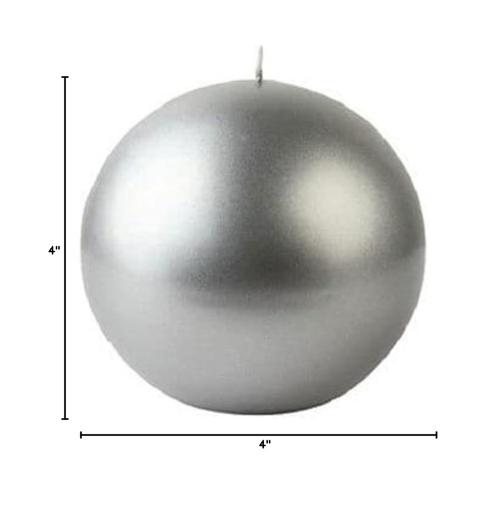 Jeco Metallic 4-inch Gold Ball Candles - Pack of 12 - Elegant Decorative Candles for Weddings, Parties & Home Decor