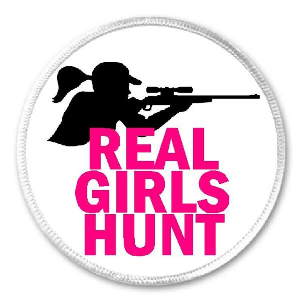 Real Girls Hunt - 3 Inch Sew On or Iron On Embroidered Patch for Hunting Enthusiasts | Perfect for Jackets, Hats, Backpacks & Outdoor Gear