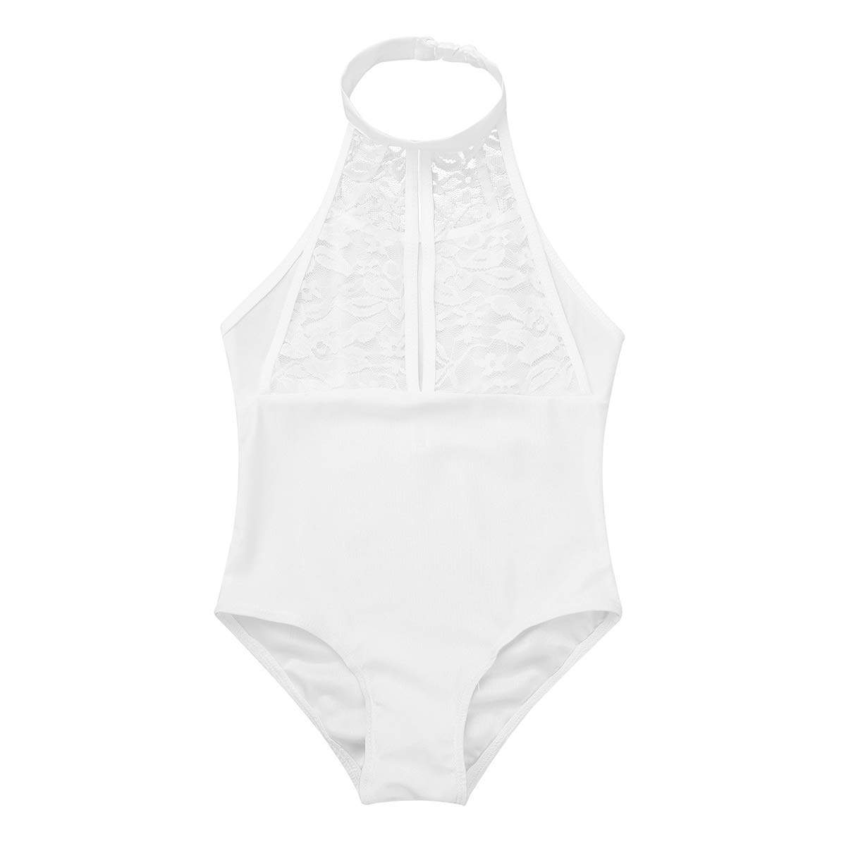 Girls' Lace Overlay Leotard Jumpsuit - Ballet & Gymnastics Dance Wear for Kids - Perfect for Recitals, Performances & Dance Classes