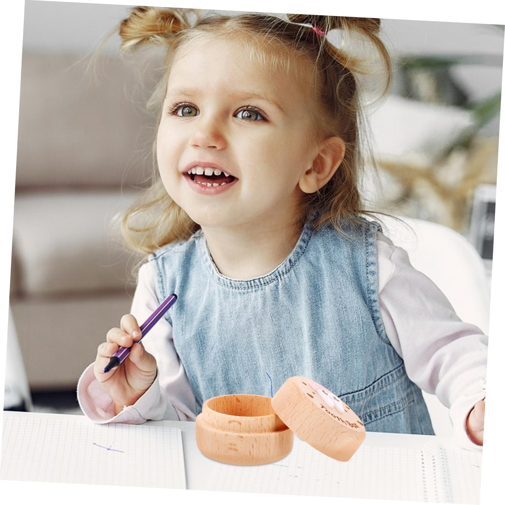Totority Wooden Tooth Storage Box Kit - Fairy Tooth Holder for Kids & Adults - Perfect for Baby Teeth Keepsake, Tooth Fairy Gifts, and Dental Organizer