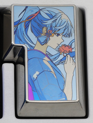 Premium Kamisato Ayaka Themed Titanium Alloy Keycaps - Custom Laser Engraved Mechanical Keyboard Keycaps for Gaming & Typing Enthusiasts - Perfect for Anime Fans, PC Builds & Gift Giving