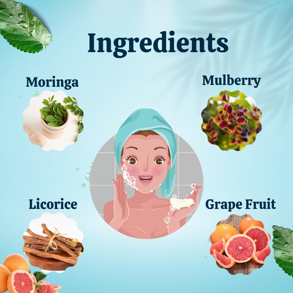Riyo Herbs Aqua Restoration Face Wash 100ml - Hydrating & Moisturizing Cleanser for Dry Skin with Grapefruit & Moringa Extracts | Sulfate-Free, Foaming & Deep Cleansing | Perfect for Daily Skincare Routine & Post-Workout Refresh