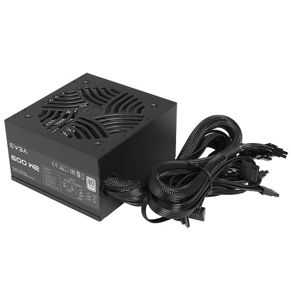 EVGA W2 600W 80+ White Certified Power Supply Unit (PSU) - Reliable ATX PC Power for Gaming, Home & Office Computers