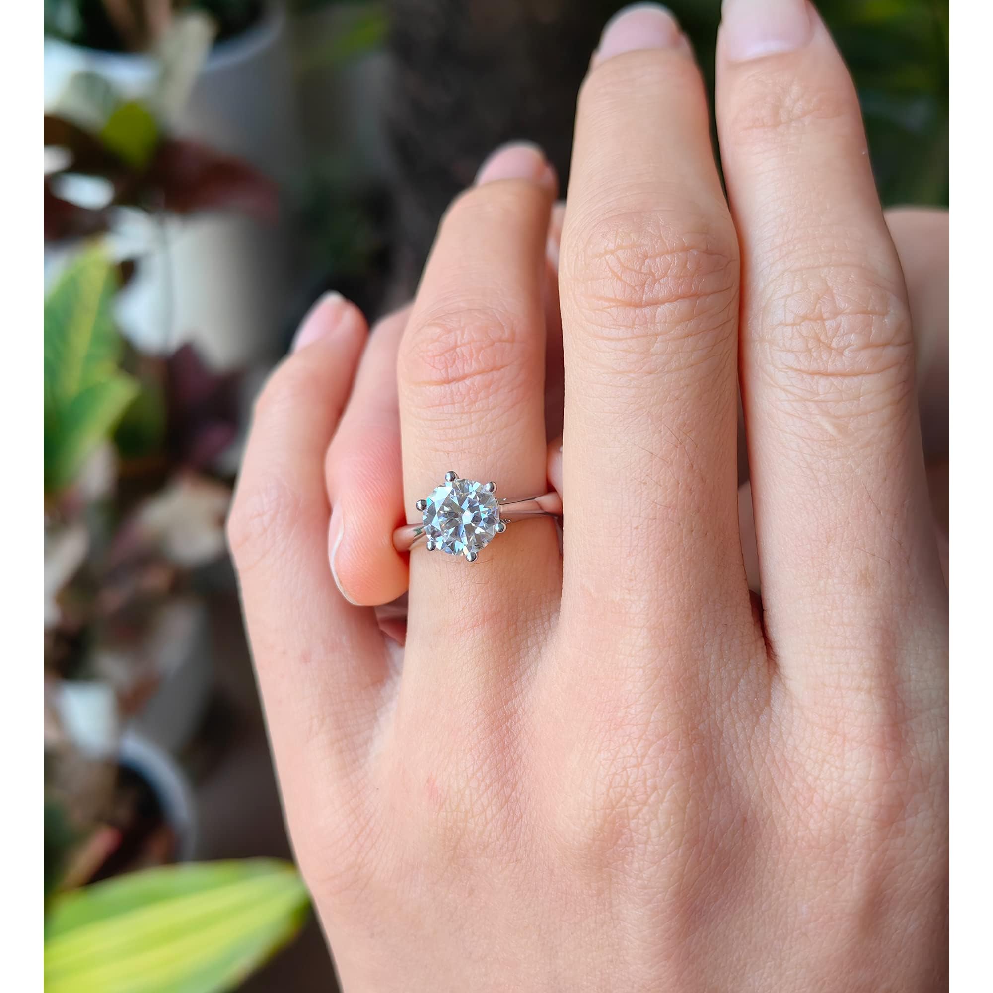 1-3 Carat G-H-I Color Heart Arrows Cut Lab Created Moissanite Engagement Ring for Women - DovEggs Brilliant Round Solitaire Wedding Ring in Sterling Silver | Perfect for Proposals, Anniversaries & Bridal Jewelry