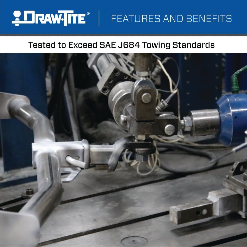 Draw-Tite 76310 Class 4 Trailer Hitch - 2 Inch Square Receiver for 2020-2024 Jeep Gladiator | Heavy Duty Towing for Camping, Boating & Off-Road Adventures