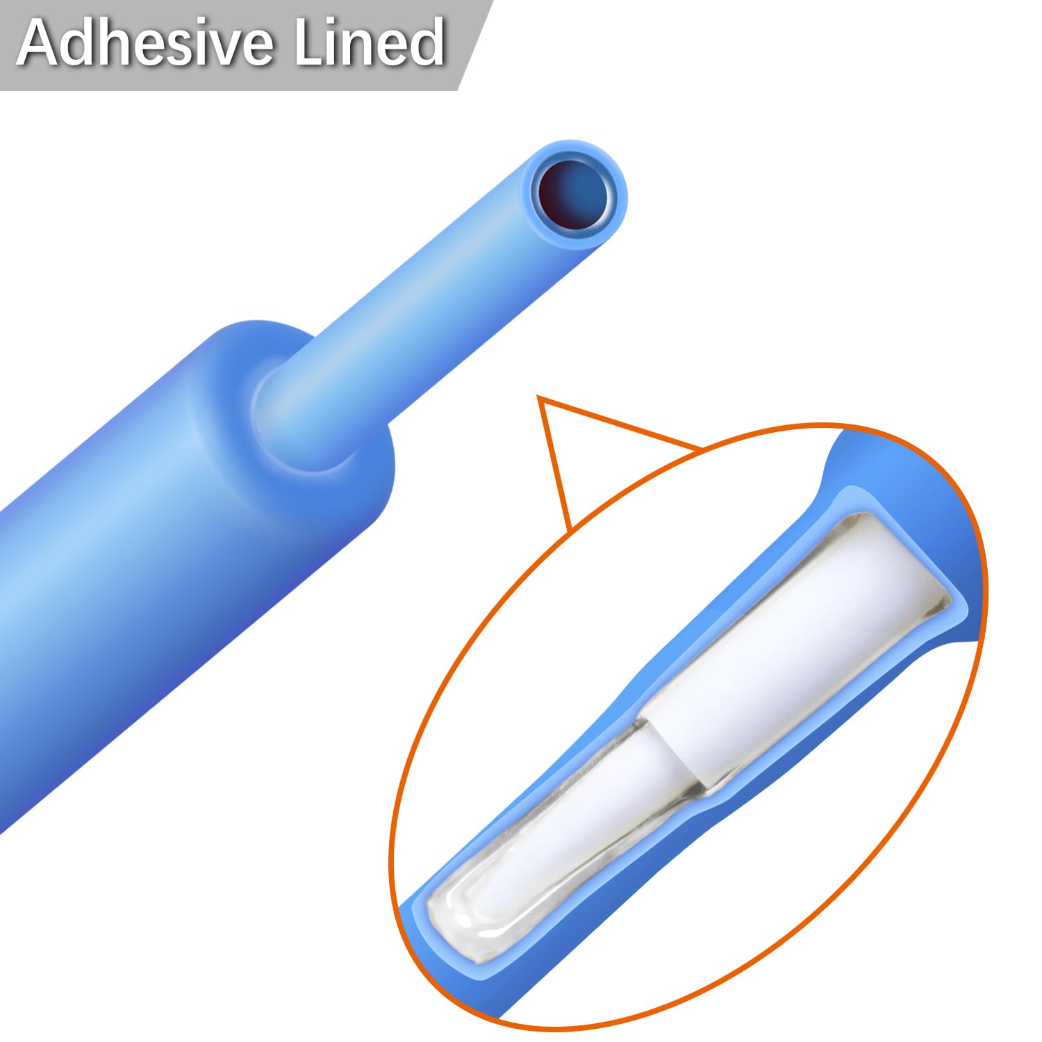 1/2 Inch Waterproof Heat Shrink Tubing - 3:1 Marine Heat Shrink Tube with Adhesive Lined, 10 Feet Blue Wire Shrink Wrap for Electrical Wiring - Perfect for Boat, Automotive & DIY Electronics Protection