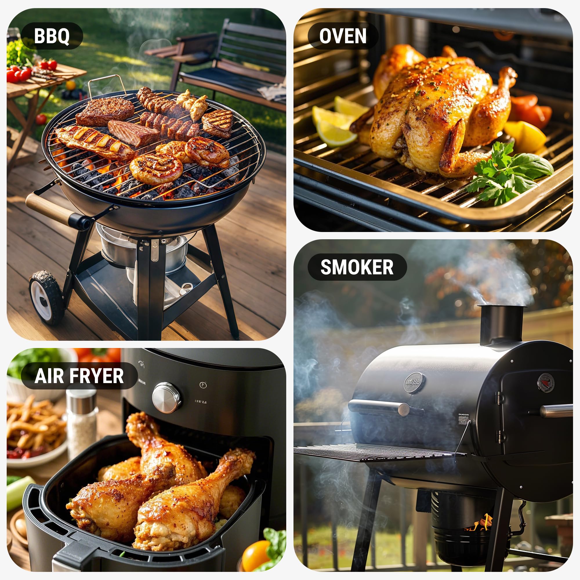 TempSpike 500FT Wireless Meat Thermometer with Dual Probes - Bluetooth BBQ Thermometer for Grilling, Smoking, Rotisserie - LCD Display & Long Range - Perfect for Turkey, Beef, Chicken & Outdoor Cooking