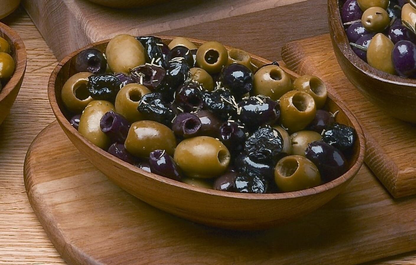 Premium Mixed Mediterranean Pitted Olives - 11 Pound Bulk Tub | Kalamata, Green & Black Olives | Perfect for Salads, Charcuterie Boards & Cooking