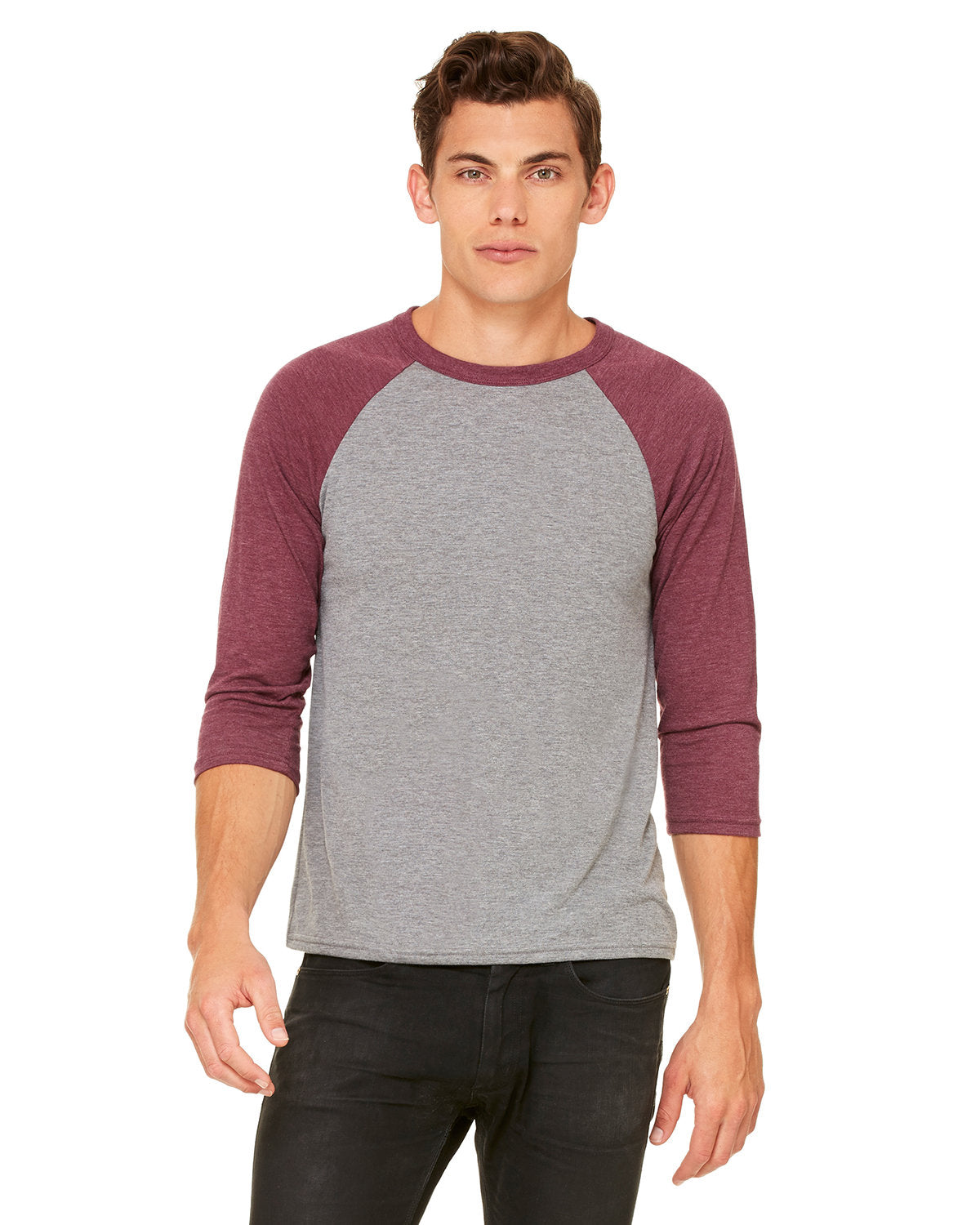Bella + Canvas 3200 Unisex 3/4 Sleeve Baseball Tee - Soft Cotton Jersey Shirt for Men & Women - Perfect for Casual Wear, Sports & Team Uniforms