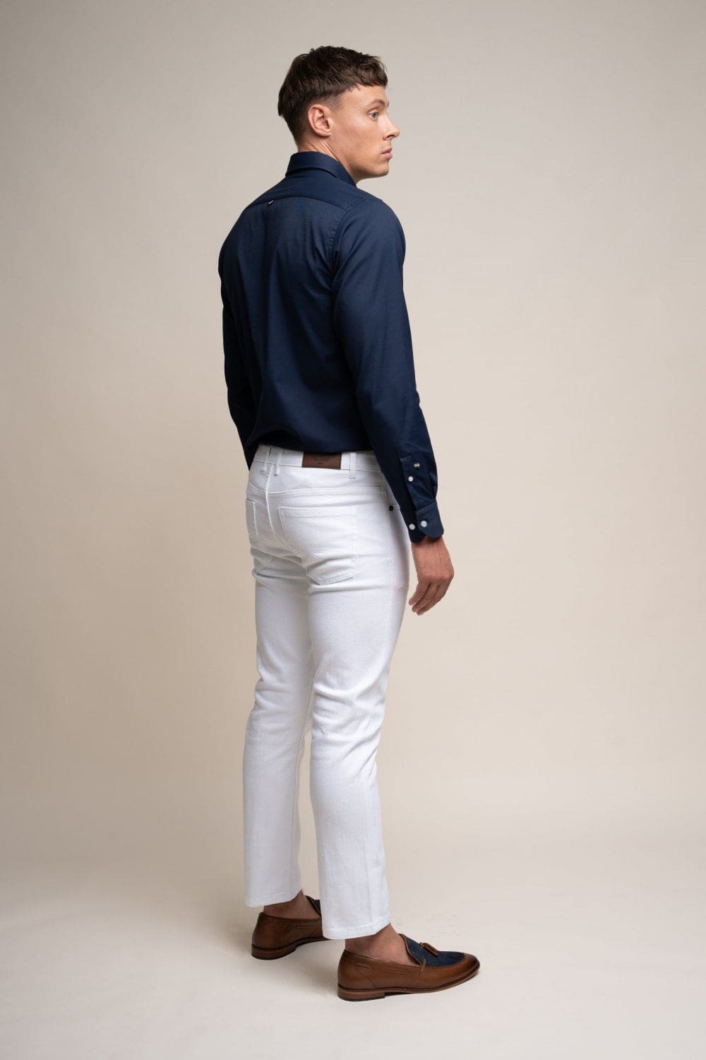 Cavani Milano Women's White Denim Jeans - High Waist Slim Fit Stretch Skinny Jeans for Casual Wear & Night Out