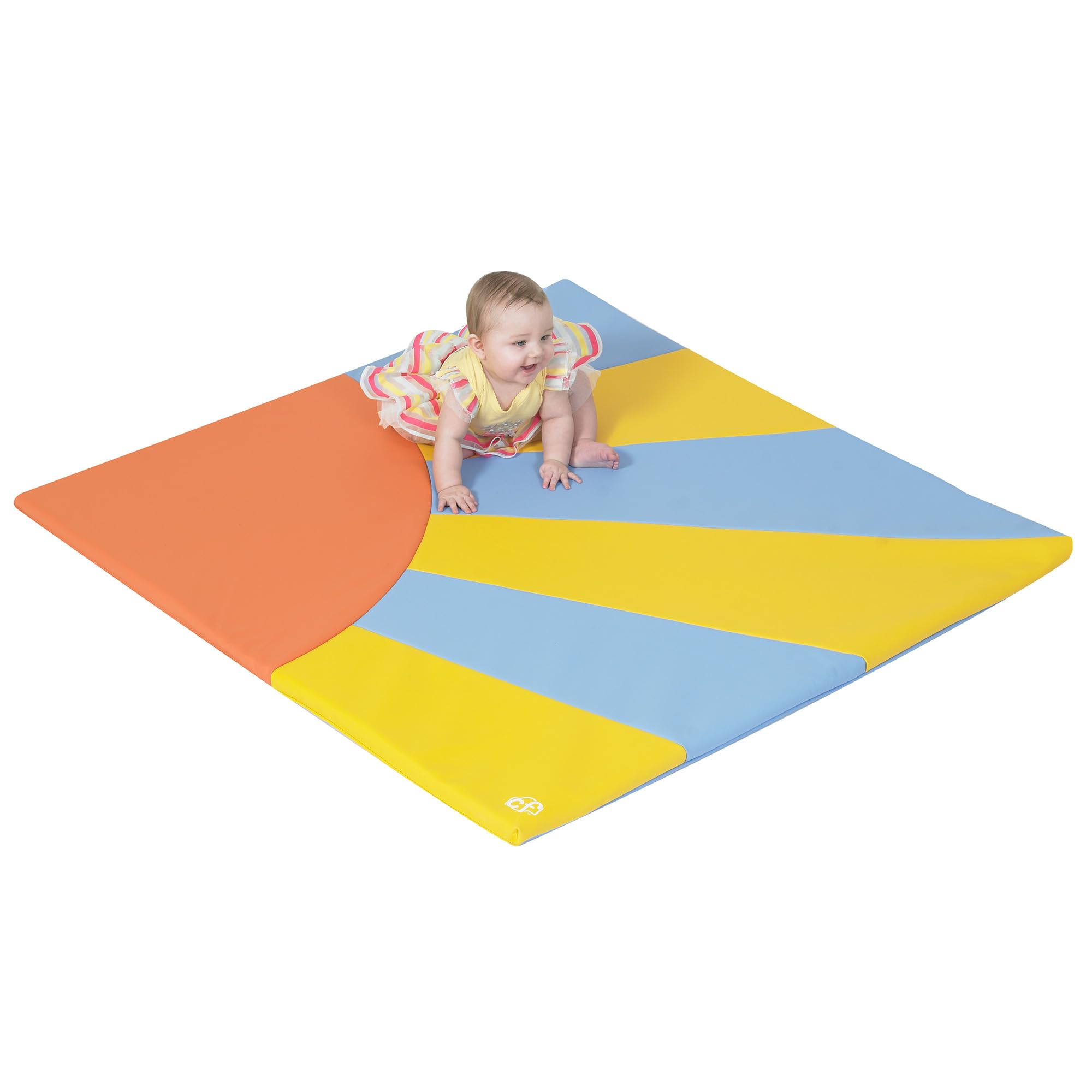 Children's Factory Sunshine Mat - Soft Cushioned Play Mat for Toddlers & Kids | Non-Slip Daycare & Preschool Floor Mat | Perfect for Nap Time, Playtime & Classroom Activities