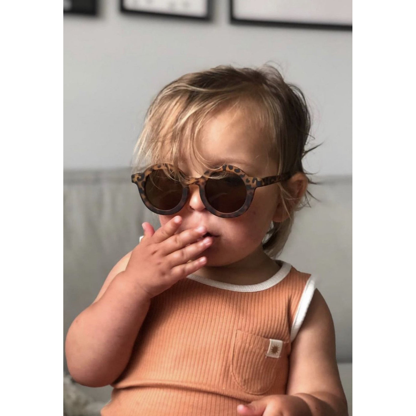 BabyMocs Kids Sunglasses - Signature Round Turtle Frame UV Protection for Boys & Girls - Perfect for Beach, Outdoor Play & Summer Activities