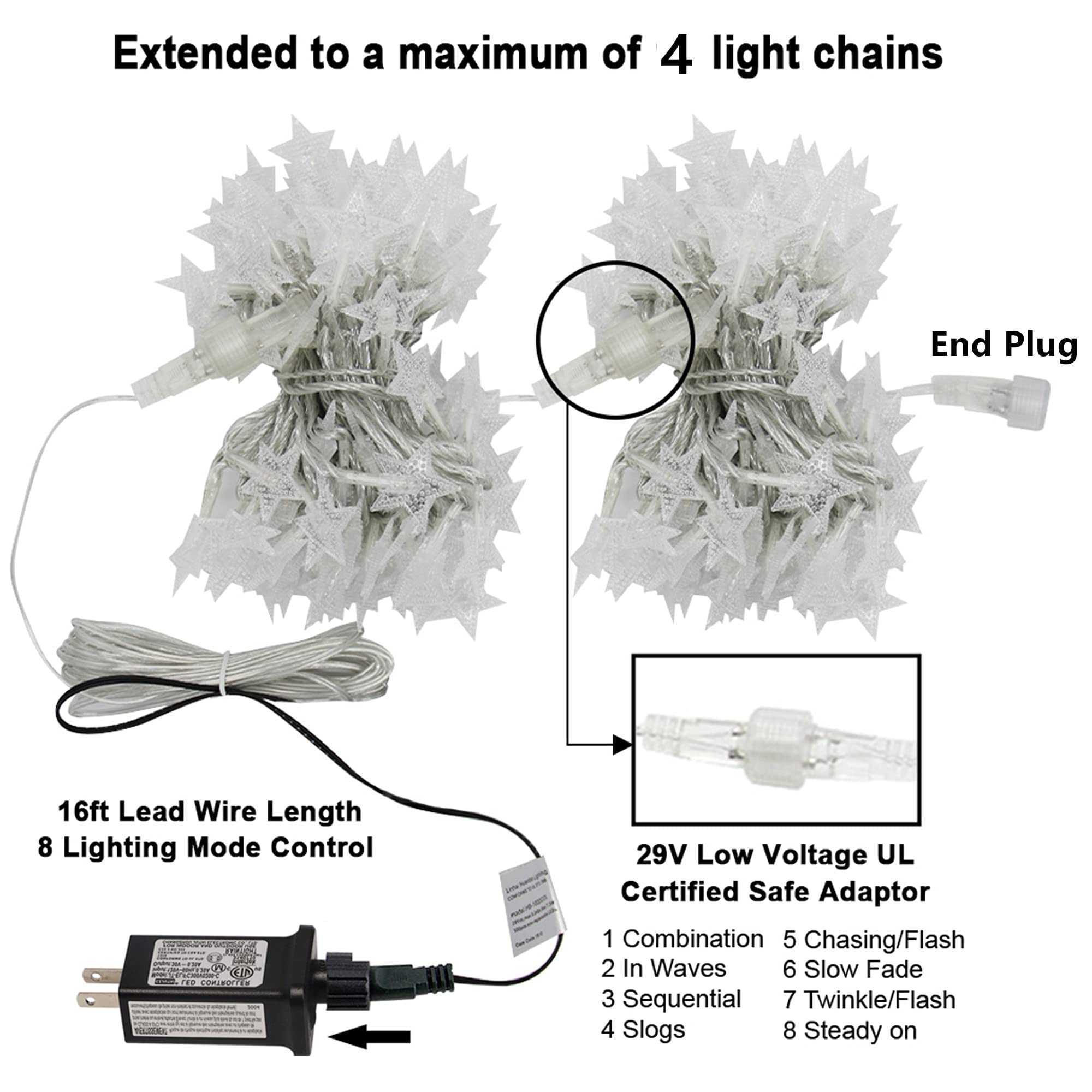 Twinkle Star 2-Pack 100 LED Fairy String Lights - Waterproof Plug-in Christmas Lights for Indoor Outdoor Decor, Wedding Party, Garden, Tree, New Year (Warm White) | Perfect for Bedroom, Patio, Holiday & Event Decorations
