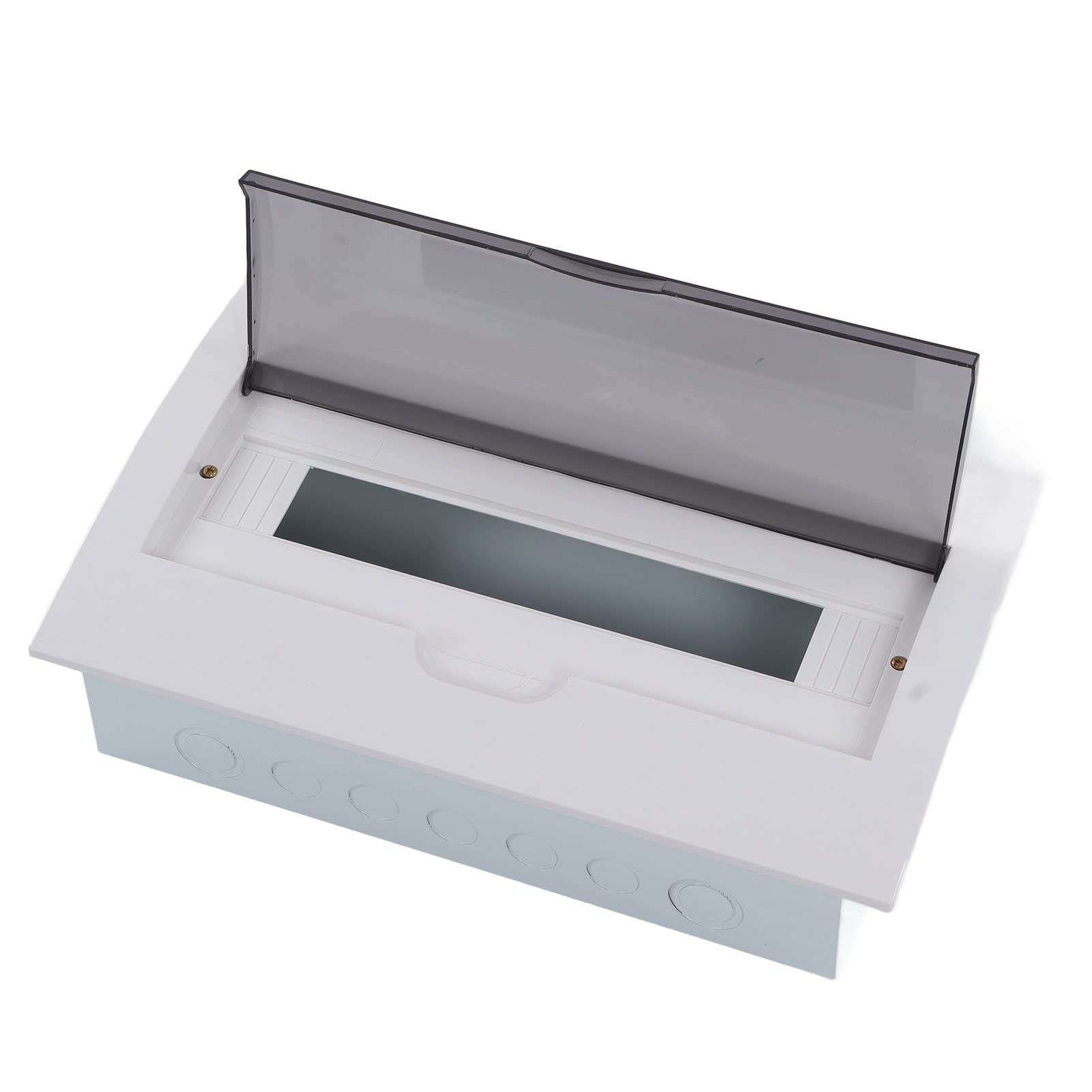 Sturdy Space-Saving Distribution Protection Box with Transparent Cover - Durable Embedded Iron Junction Box for Communication Equipment & Network Wiring | Ideal for Telecom, Data Centers & Home Office Setup