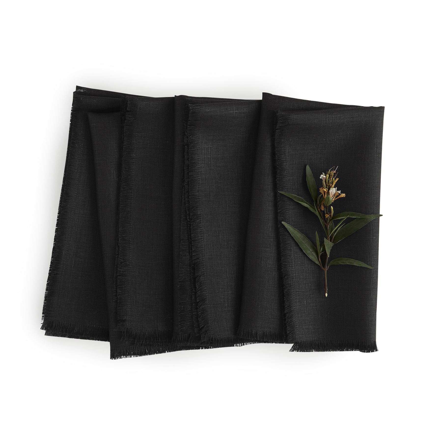 Elegant Fringe Napkins Set of 4 - Premium Cotton Decorative Table Linens for Dinner Parties, Weddings & Home Decor