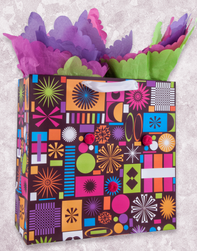 Retro Gift Bags - Funky & Vintage Style Party Favor Bags for Birthdays, Weddings, Baby Showers & Special Occasions