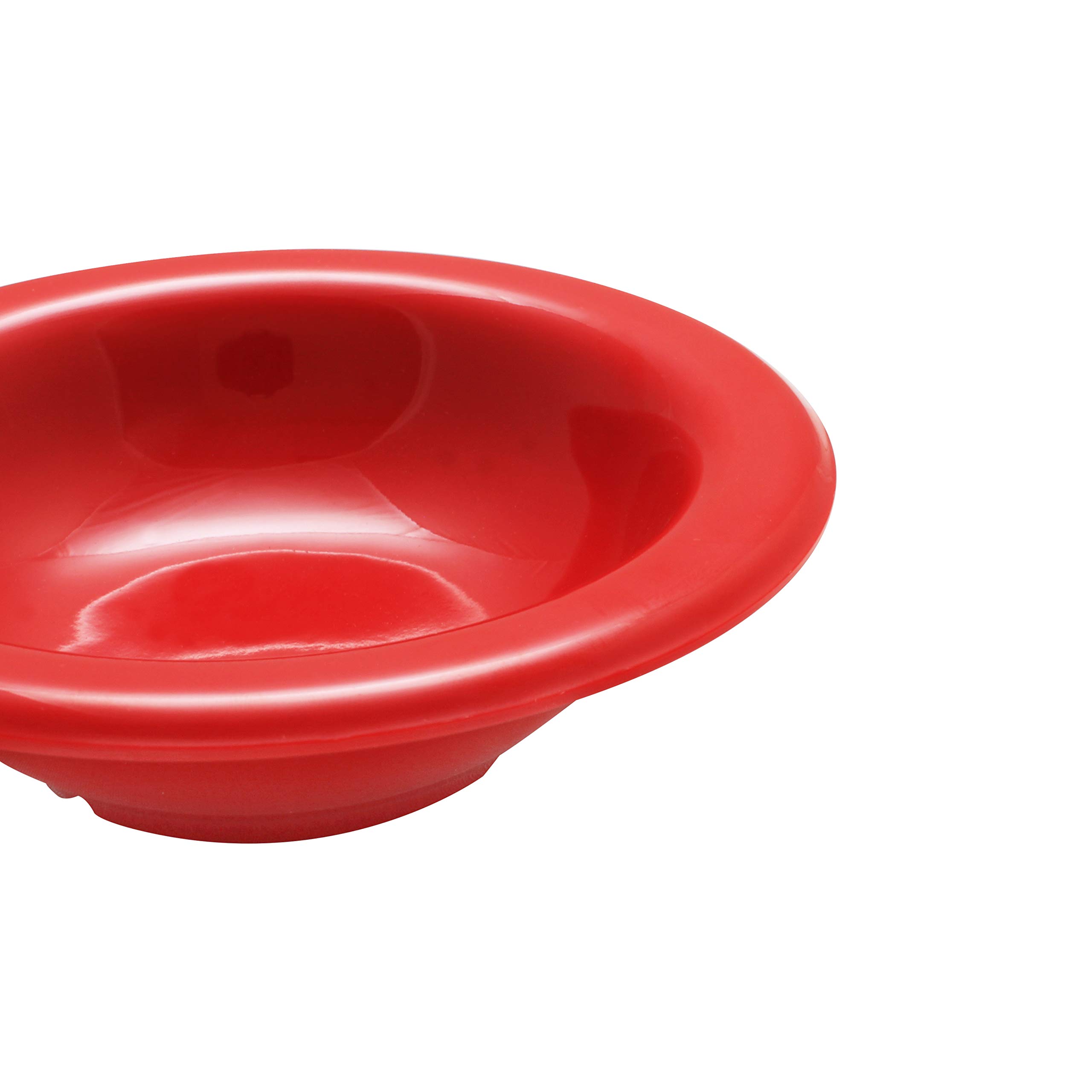 Thunder Group Pure Red Melamine Salad Bowl 4.75 Inch - 4 oz - Set of 12 - Durable & Lightweight Dishware for Restaurants, Picnics, and Outdoor Dining