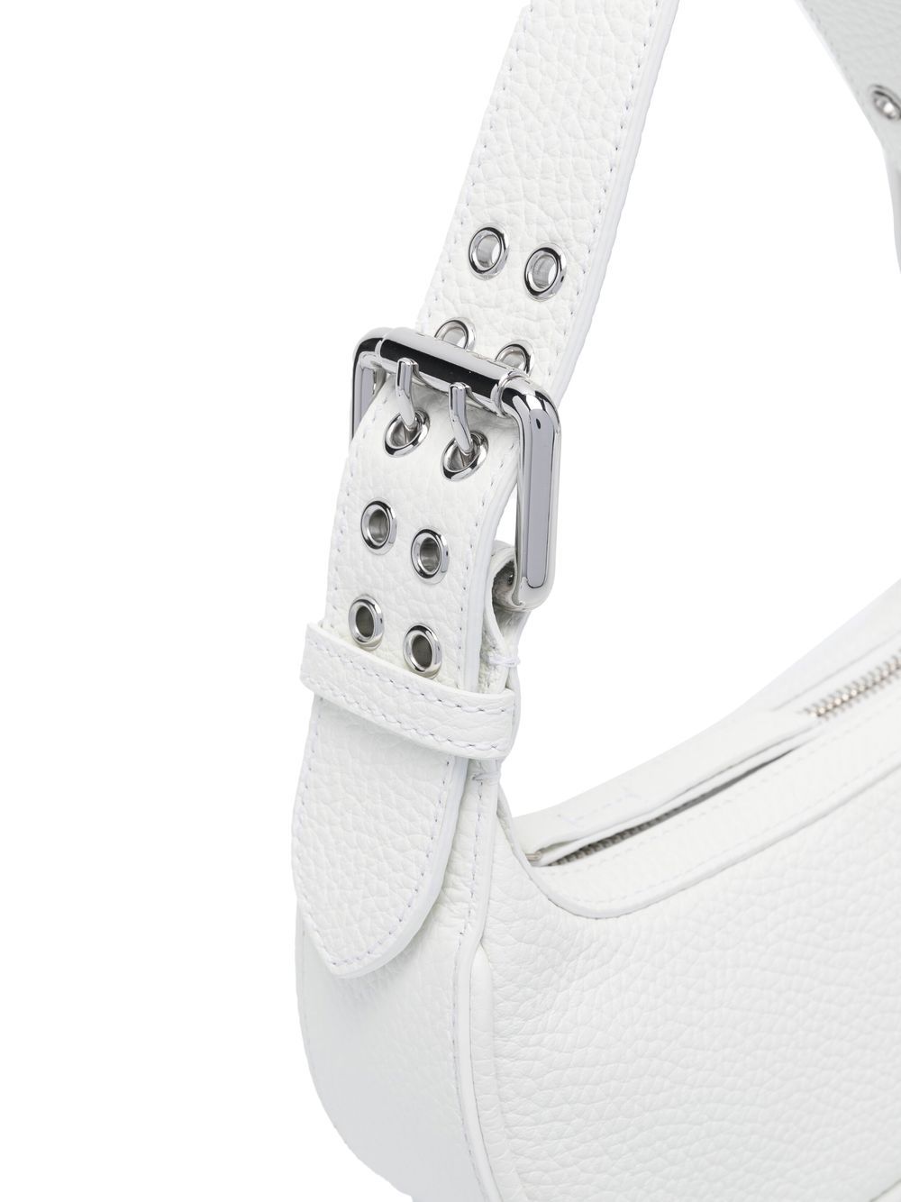 BY FAR PRE Bags for Women - White Leather Shoulder Bag | Stylish Crossbody Purse for Work, Travel & Everyday Use