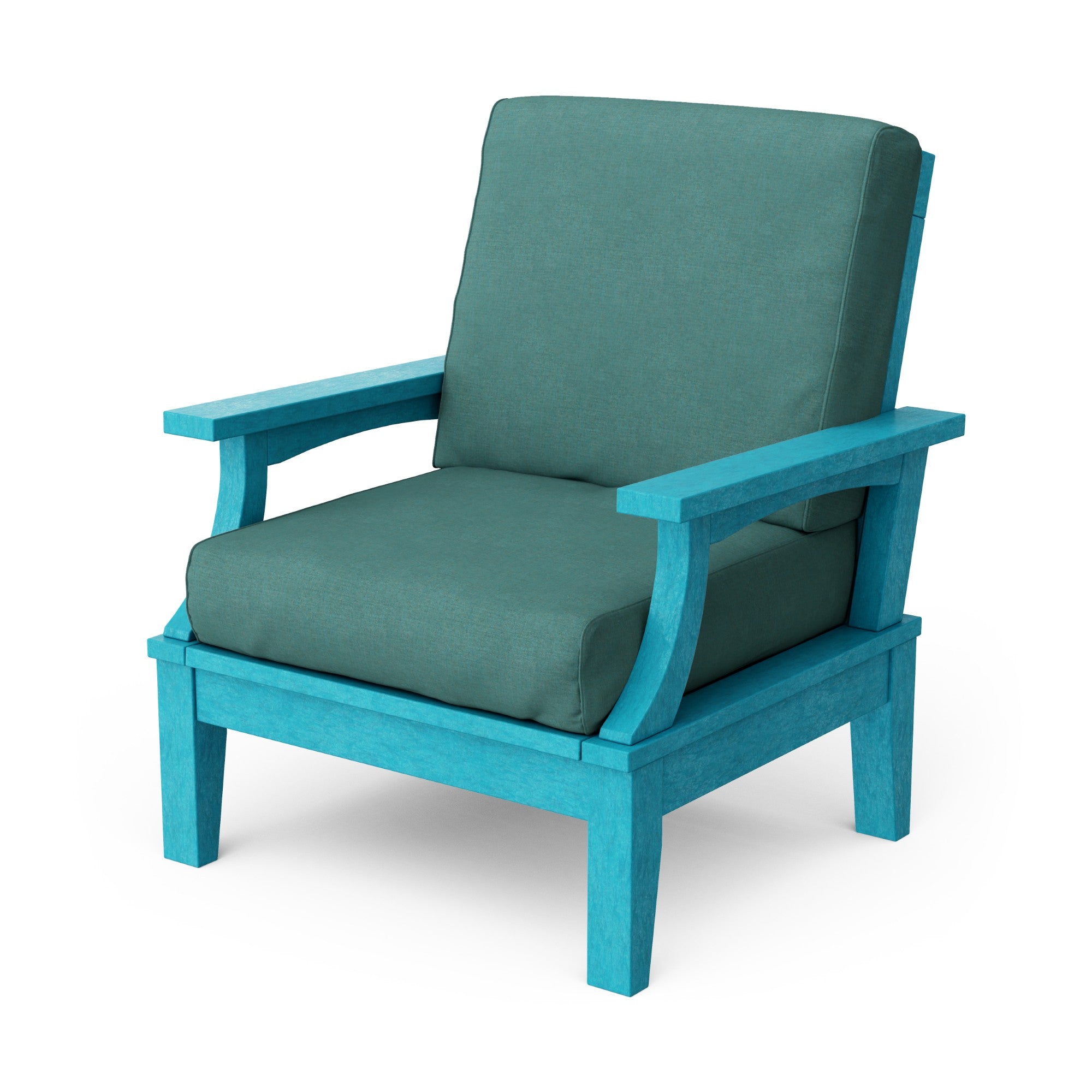 Heritage Deep Seating Patio Chair with Weather-Resistant Cushions - Outdoor Lounge Furniture for Garden, Poolside & Backyard Relaxation