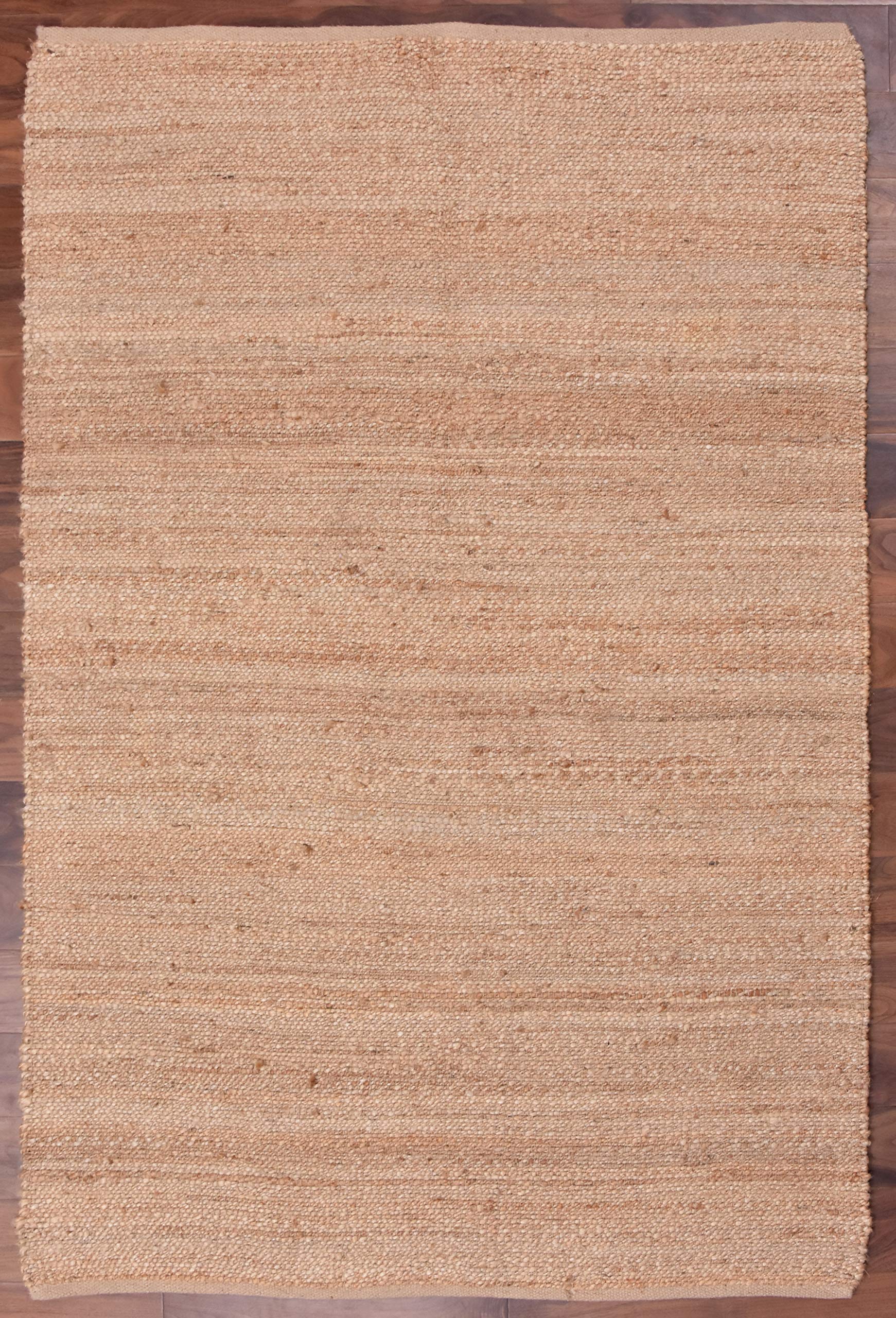 Natural Solid Jute Area Rug 8x10 FT - Eco-Friendly Handwoven Jute Valen Rug for Living Room, Bedroom & Home Decor