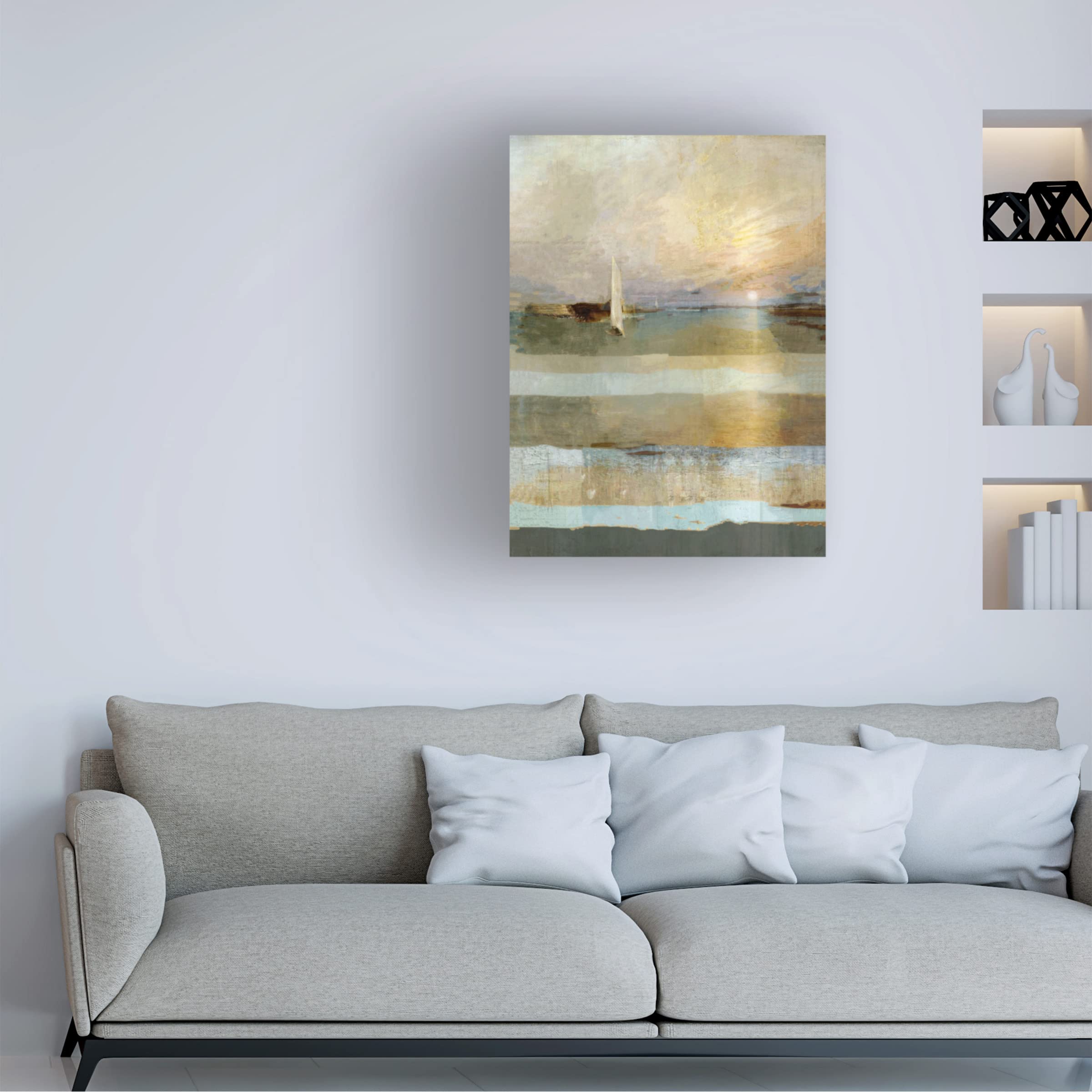 Trademark Fine Art 'Golden' Canvas Wall Art by Marta Wiley - Elegant Home Decor for Living Room, Bedroom & Office
