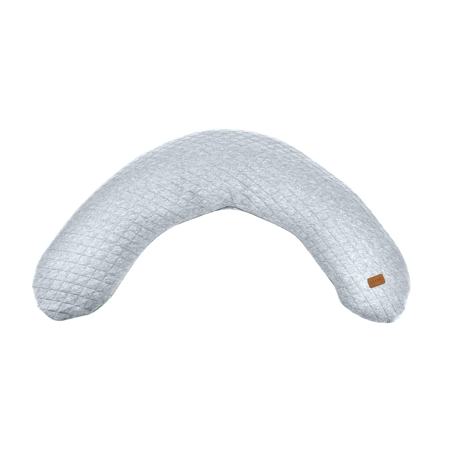 BEABA Big Flopsy Pregnancy Pillow - Maternity & Nursing Support Pillow for Comfortable Sleep & Breastfeeding | Soft Heather Grey | Perfect for Side Sleeping, Back Pain Relief & New Moms