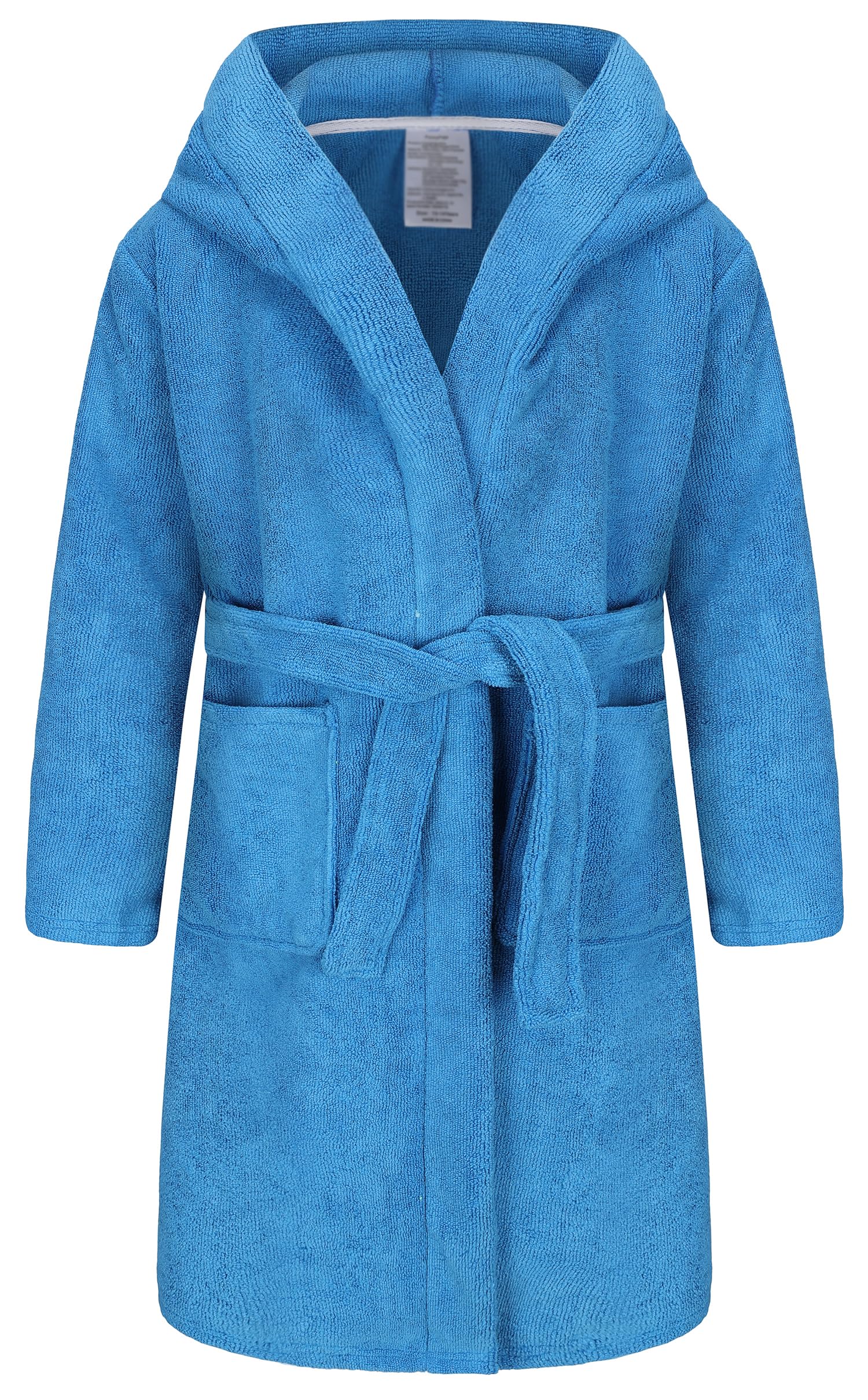 Soft Kids Hooded Bathrobe - Terry Cloth Spa Robe for Boys & Girls | Microfiber Beach Towel | Cozy Sleepwear & After Bath Wear | Perfect for Swimming, Spa Days & Lounging at Home